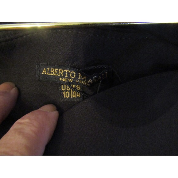 Alberto Makali Black Pants NWT Wide Gingham Cuff Side Zip Retail $119 Sz 10 - Picture 6 of 7